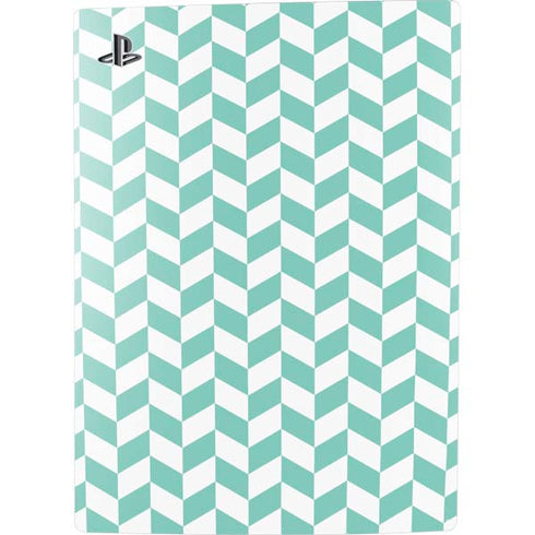 Blue White Chevron PS5 Digital Edition Console Skin